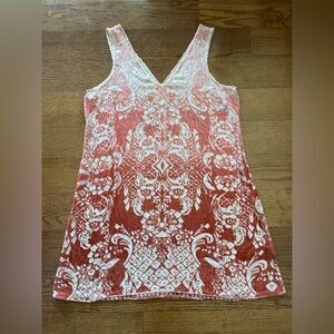 Sundance Pink Ombré Velvet Burnout Sleeveless Mini Dress XL Silk Boho Feminine